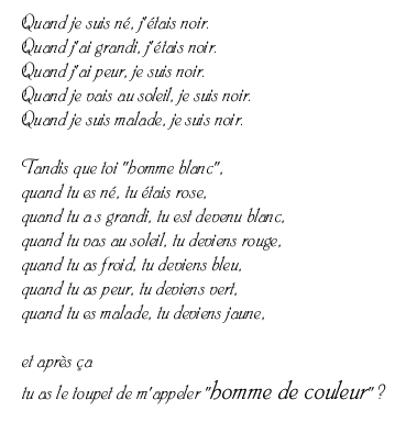 c'est pour toi homme de couleur